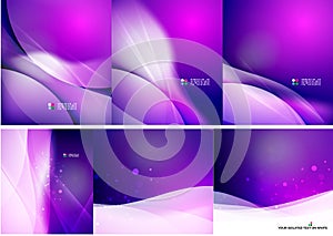 Set of abstract shining backgrounds