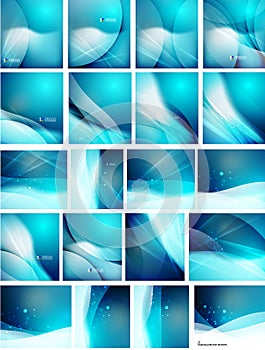 Set of abstract shining backgrounds