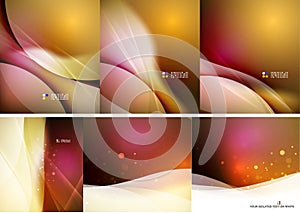 Set of abstract shining backgrounds