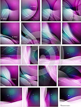 Set of abstract shining backgrounds