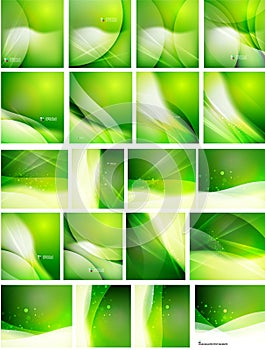 Set of abstract shining backgrounds