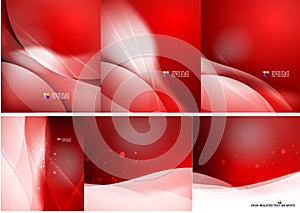 Set of abstract shining backgrounds