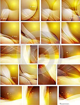 Set of abstract shining backgrounds