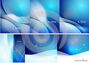 Set of abstract shining backgrounds