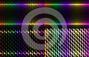 Set Abstract spectrum dark background colored