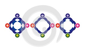 Set Of Abstract Sphere Logo Rounded Globle Circular Logo Template Modern Company Logo Symbol Vector