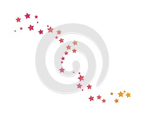 set of abstract star background template vector