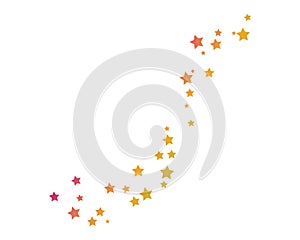 set of abstract star background template vector