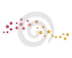 set of abstract star background template vector