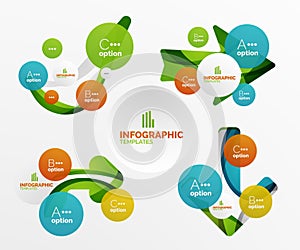 Set of abstract step infographics