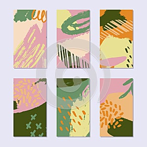 Set of abstract story backgrounds.