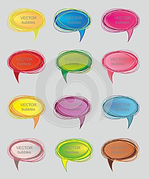 Set of abstract talking bubble