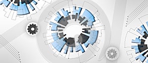 Set of abstract technological futuristic background