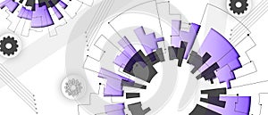 Set of abstract technological futuristic background