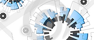 Set of abstract technological futuristic background