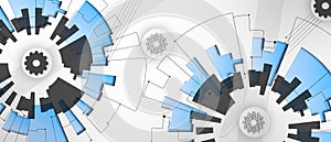 Set of abstract technological futuristic background