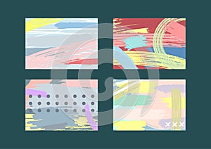Set of abstract templates for backgrounds, flyers, covers, banners.