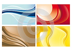 Set of abstract trendy backgrounds