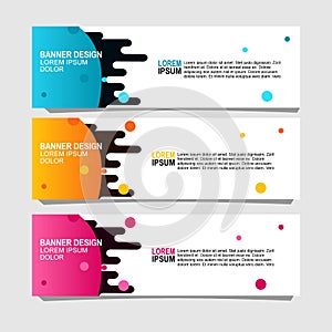 Set of abstract vector banners design.