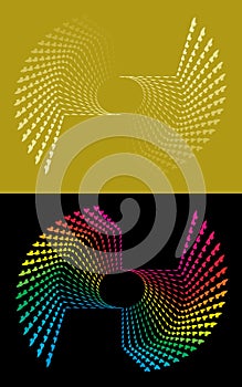 Set of abstract vector geometric elements