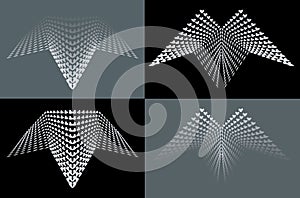 Set of abstract vector geometric elements