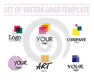 Set of abstract vector logo templates