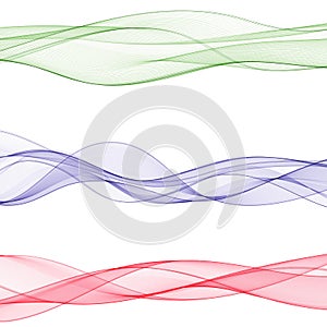 Set Abstract vector waves. color lines. eps 10