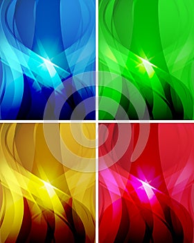 Set of abstract wavy backgrounds 2