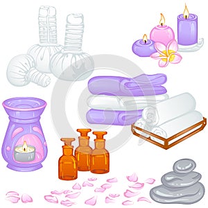Set of accessories for spa