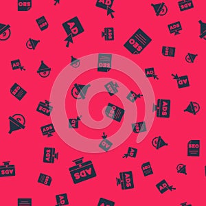 Set Advertising, , Lead management and SEO optimization on seamless pattern. Vector