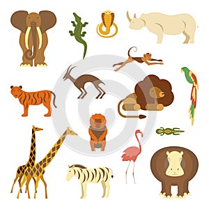 Set of African animals