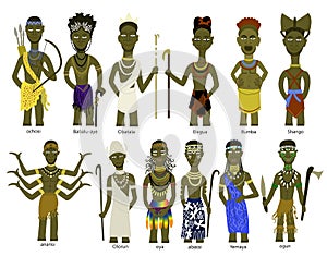 A set of African gods photo