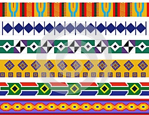 A set of African pattern designs