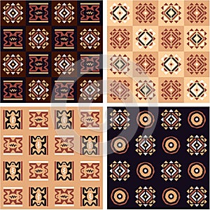 Set of African Seamless Tiles