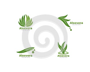 Set of aloevera logo template vector icon