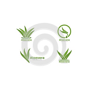 Set of aloevera logo template vector icon