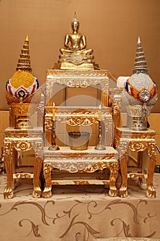 Set of altar table image of Buddha