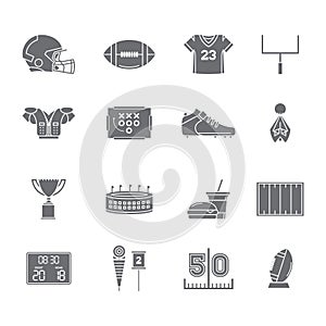 set of american football icons. Vector illustration decorative design