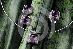 Set of Amethyst Jewelry