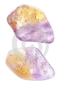 Set of ametrine bolivianite, trystine gem stones