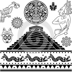 Set of ancient American ornaments