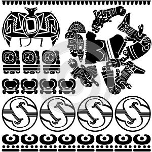 Set of ancient American ornaments