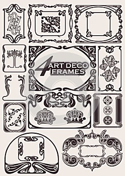 Set Of Ancient Frames In ArtDeco Style