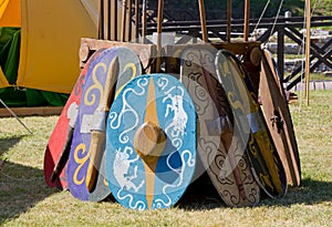 Set of Ancient Gallic Battle Shields