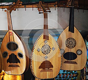 Set of ancient lutes