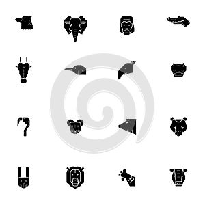 Set of animal icons. Vector illustration decorative design