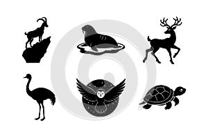 Set of animal silhouette vector illustration 5.