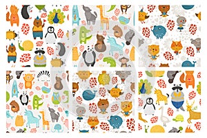 Set of animals backgrounds