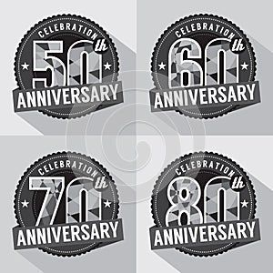 Set of Anniversary Celebration Design