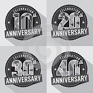 Set of Anniversary Celebration Design